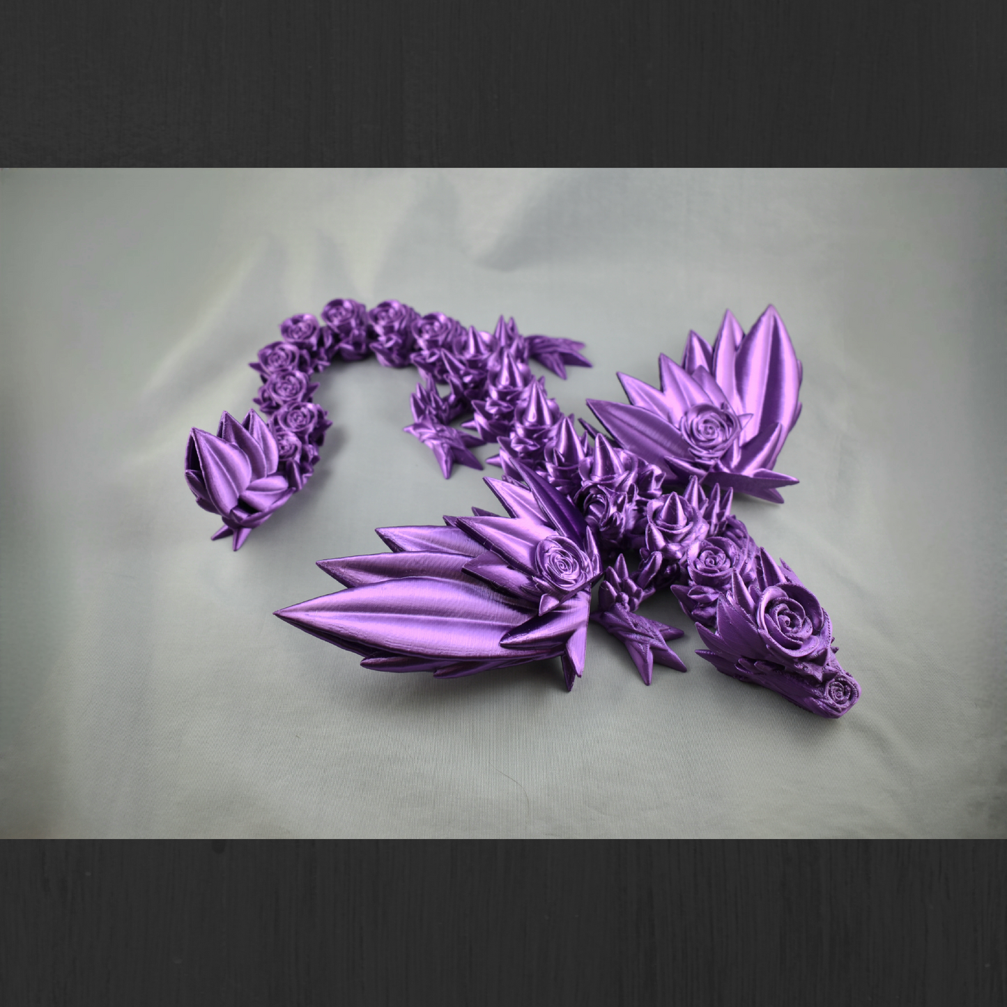 Articulated Rose Dragon with Wings