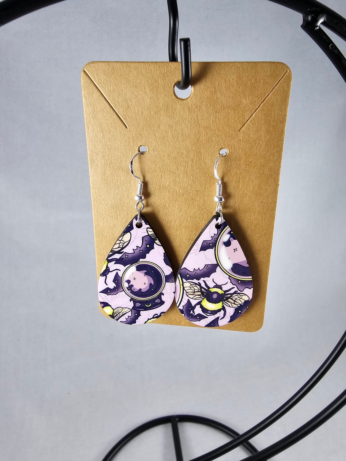 Fortune Teller Bumblebees Teardrop Earrings