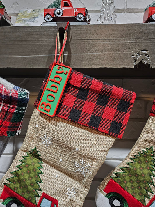 Customized Stocking Name Plates