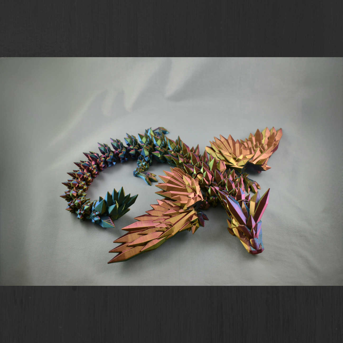 Articulated Crystal Dragon with Wings