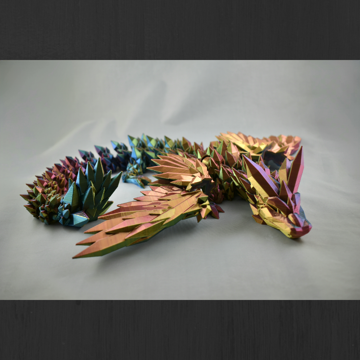 Articulated Crystal Dragon with Wings